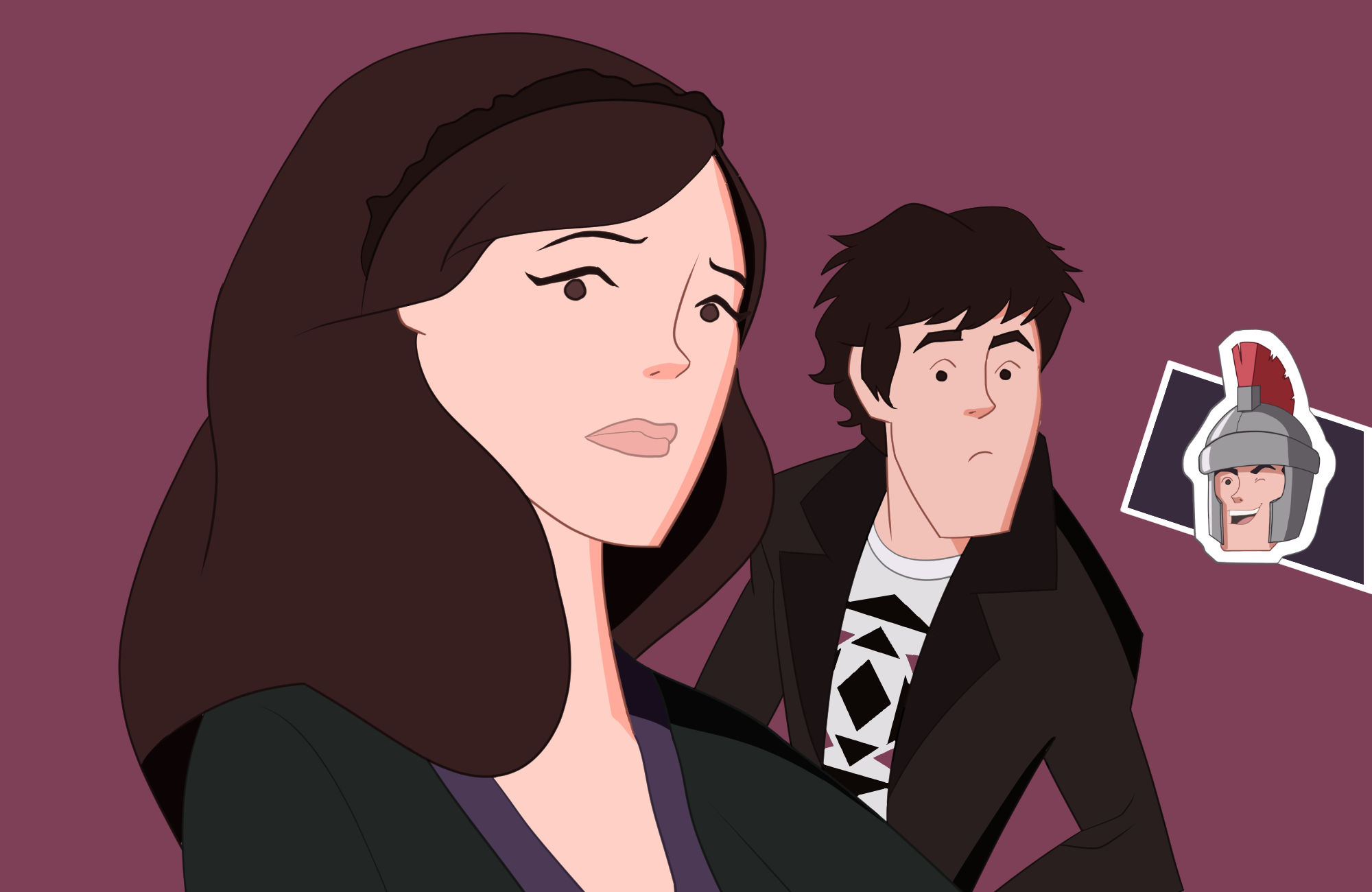 Monica Morini and teenager La Mappa Misteriosa cartoon