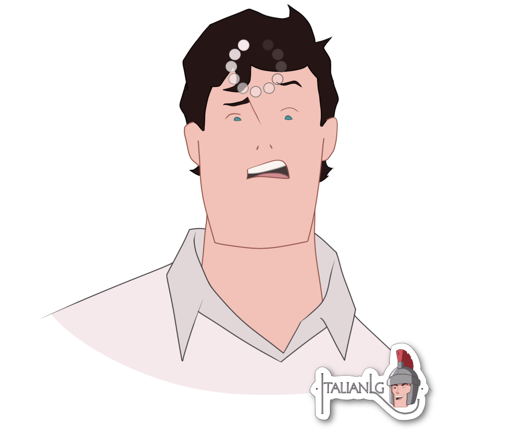 Man cognitive overload cartoon