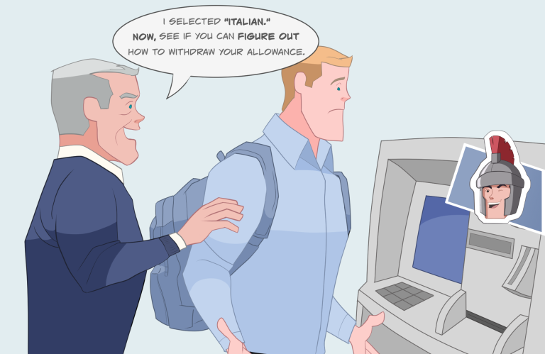 Father and son allowance cartoon
