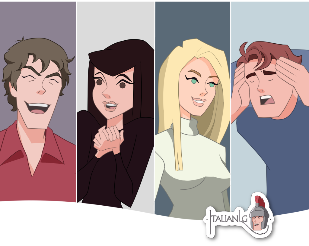Four guys cartoon