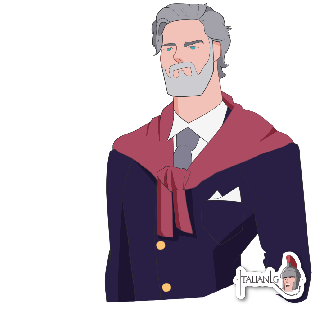 Old Man in nice suit cartoon