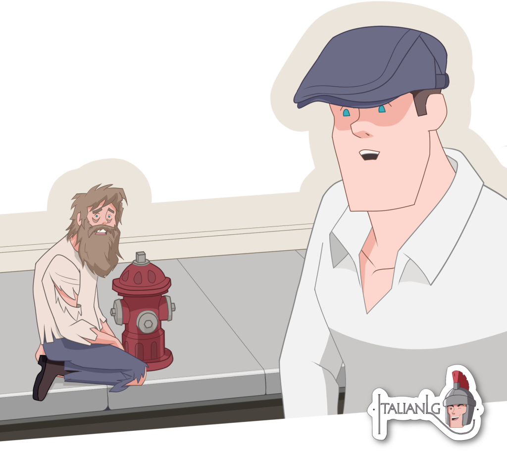 Poor man and rich man cartoon