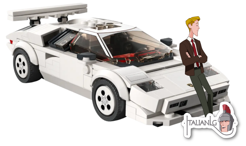 Lamborghini Countach Lego cartoon