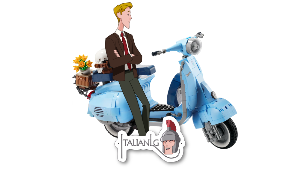 Vespa 125 Lego cartoon