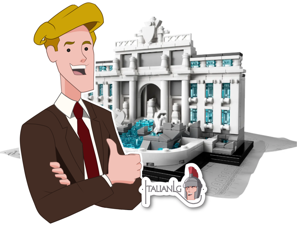Trevi Fountain Lego cartoon